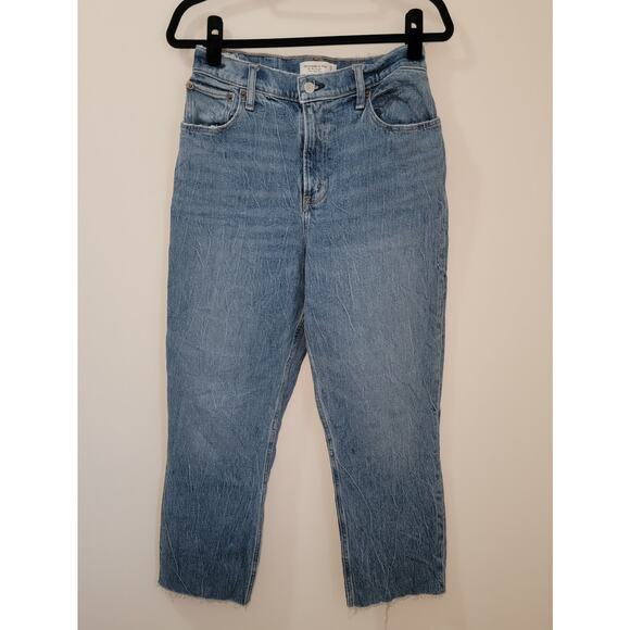 Abercrombie & Fitch The 90s Straight Ultra High Rise Curve Love Jeans Size 29/8s - Picture 1 of 6